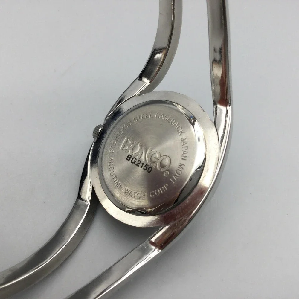 Bongo BG2150 Womens Watch 25mm Cream Dial Silver Tone Bangle Dress New Battery